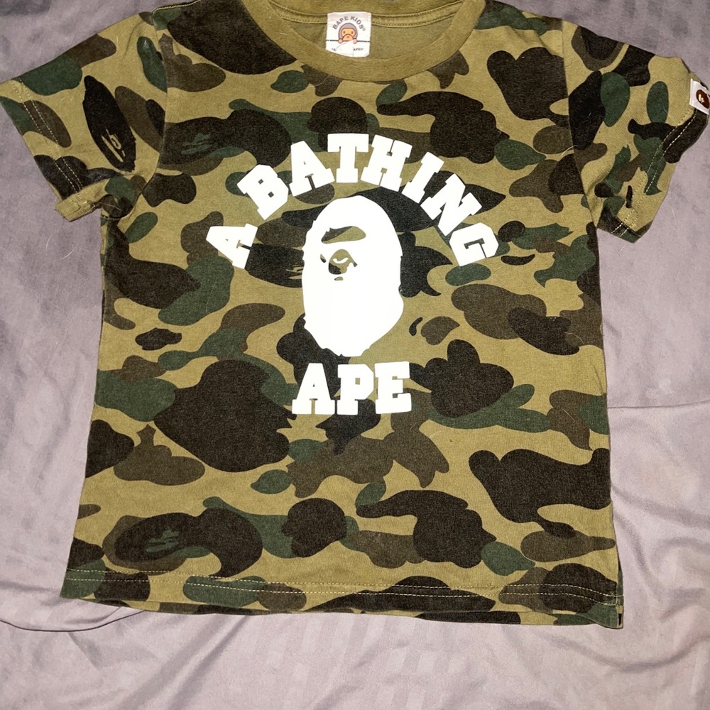 Bape kids logo tee